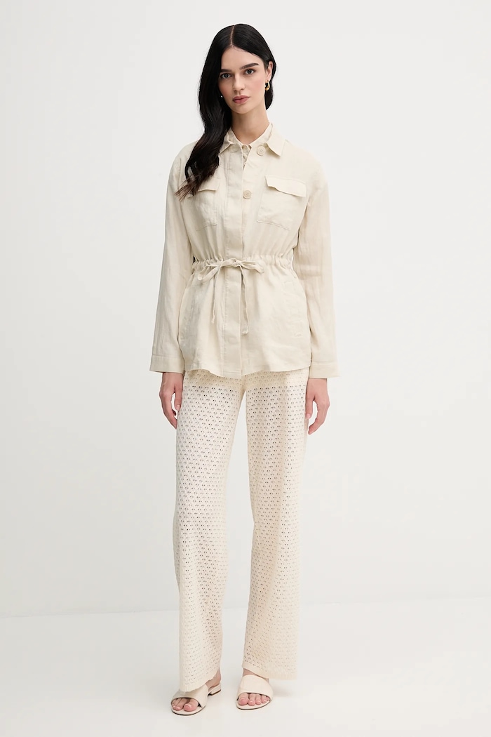 United Colors of Benetton len ing 5BMLDQ06V bézs SS25