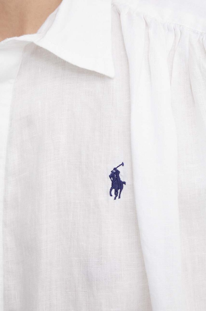 Polo Ralph Lauren bluzka lniana 211935131 biały