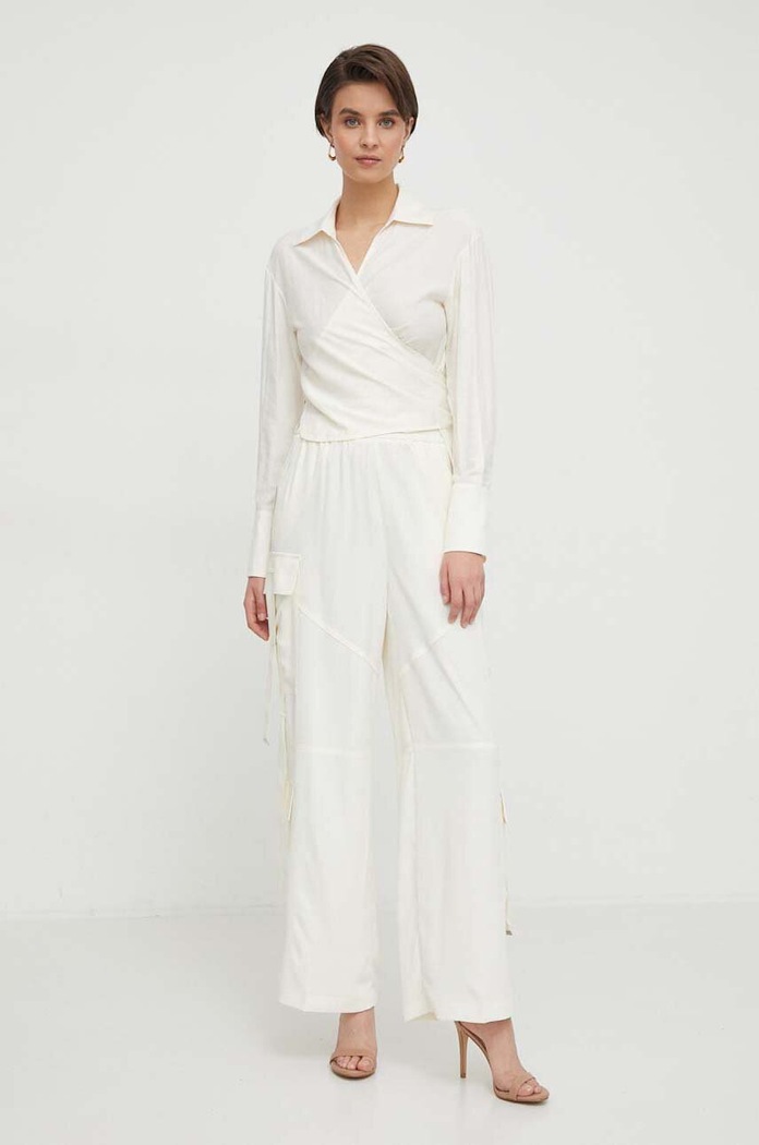 Sisley bluză 55EBLQ064 bej SS24