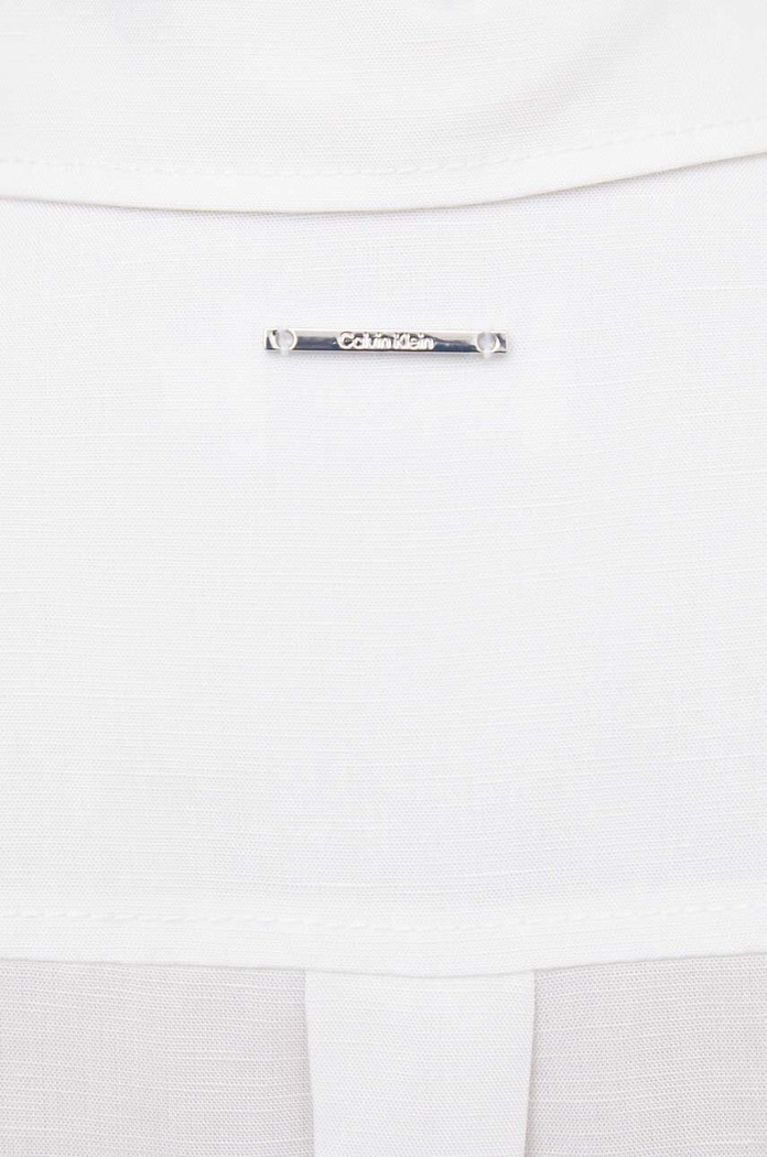 Calvin Klein koszula z domieszką lnu K20K206694 biały