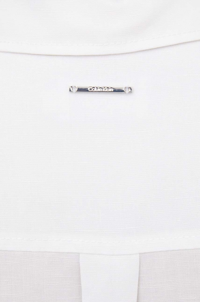 Calvin Klein koszula z domieszką lnu K20K206694 biały