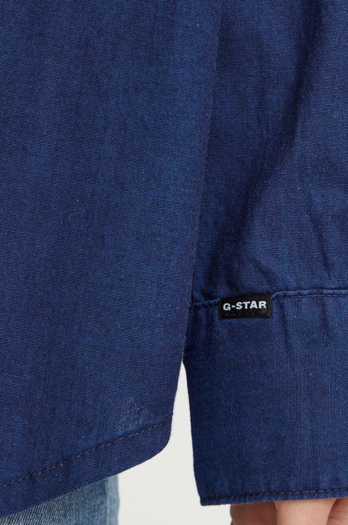G-Star koszula bawełniana D24563.D309 granatowy