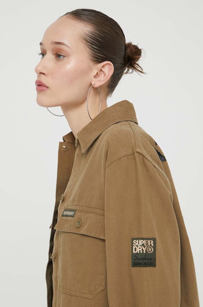 Superdry koszula bawełniana zielony W4010427A.03O