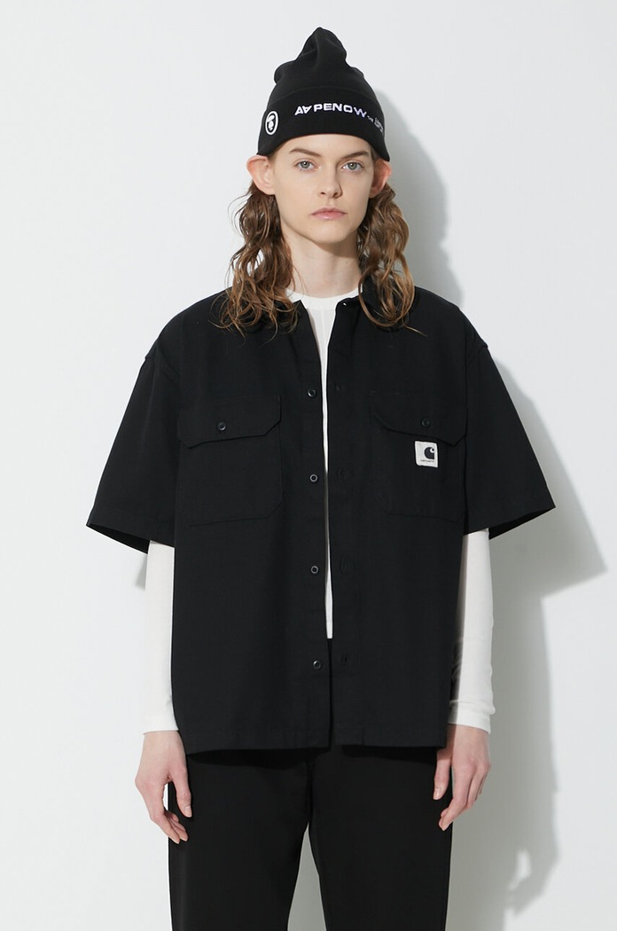 Košulja Carhartt WIP S/S Craft Shirt relaxed crna I033275.8902