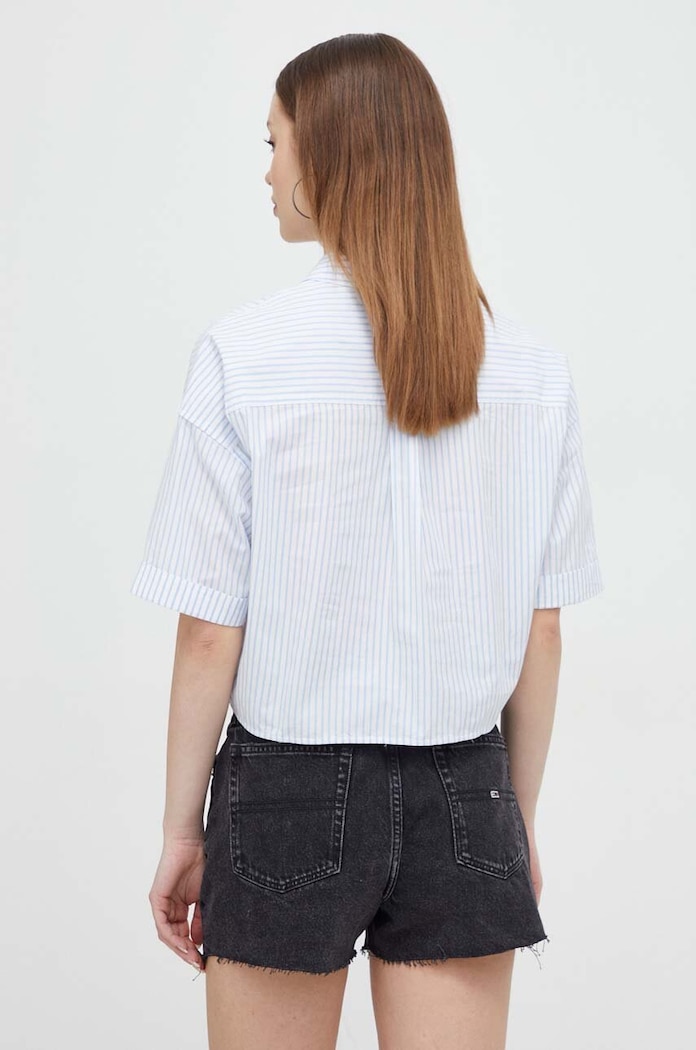 Oblečení Bavlněná košile Tommy Jeans DW0DW17809 modrá