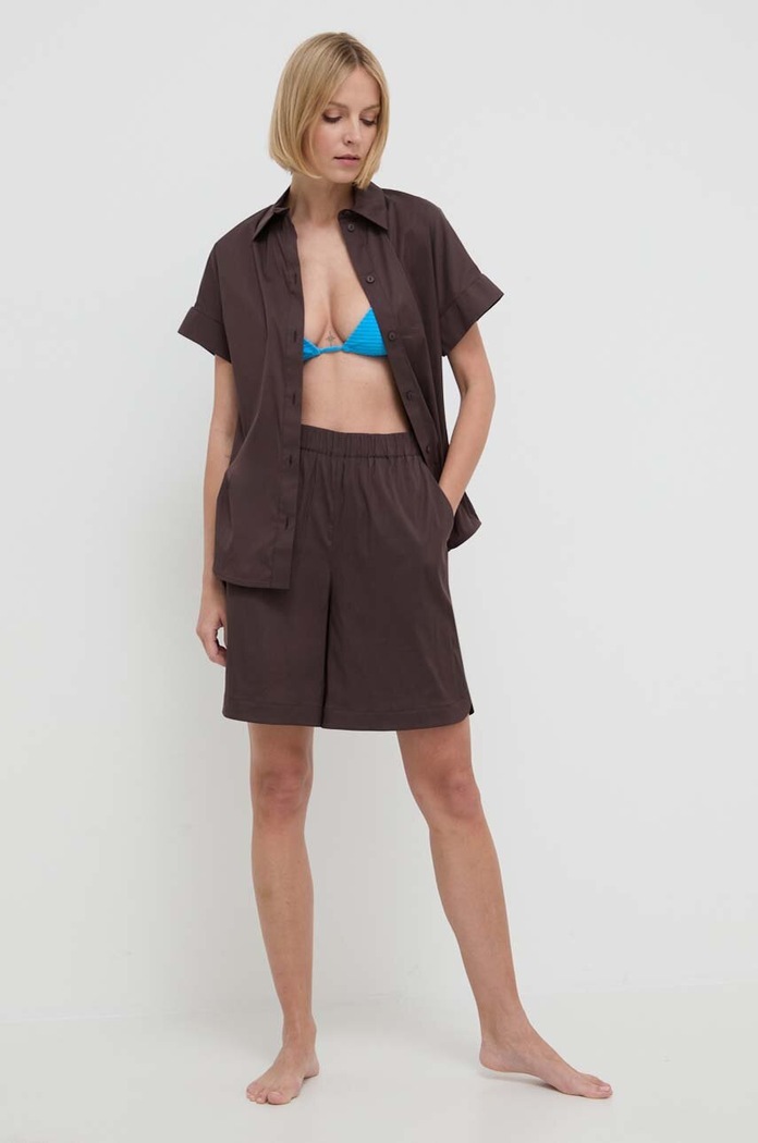 Srajca za na plažo Max Mara Beachwear Brez vzorca rjava 2416111019600