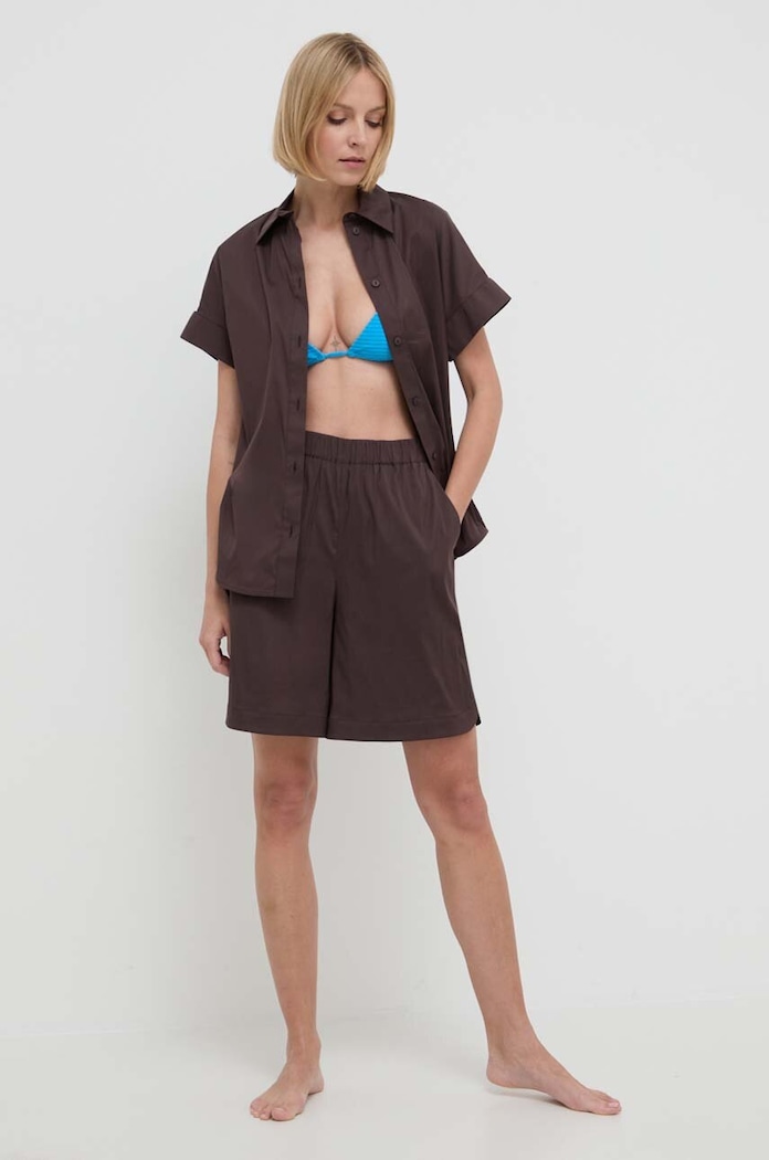 Srajca za na plažo Max Mara Beachwear Brez vzorca rjava 2416111019600