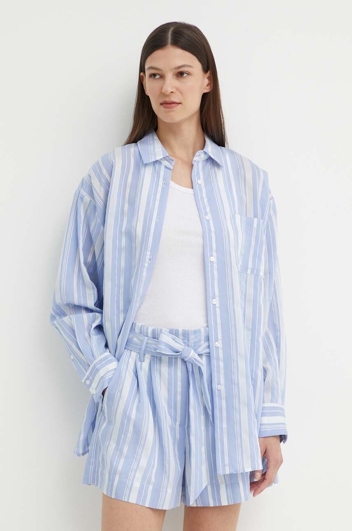 Риза Bruuns Bazaar SwiniesBBLouise shirt райе син BBW3976