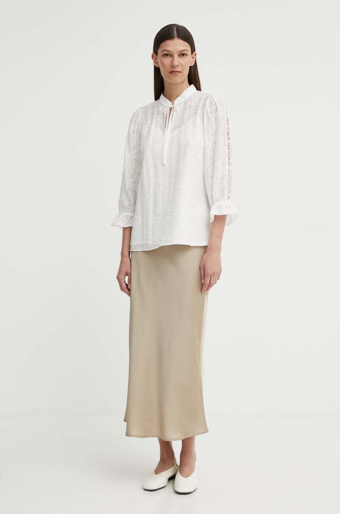 Bruuns Bazaar bluzka MacluraBBImiras blouse BBW3995 biały SS24