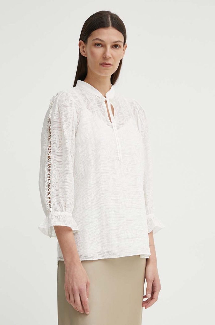 Bruuns Bazaar bluzka MacluraBBImiras blouse biały BBW3995