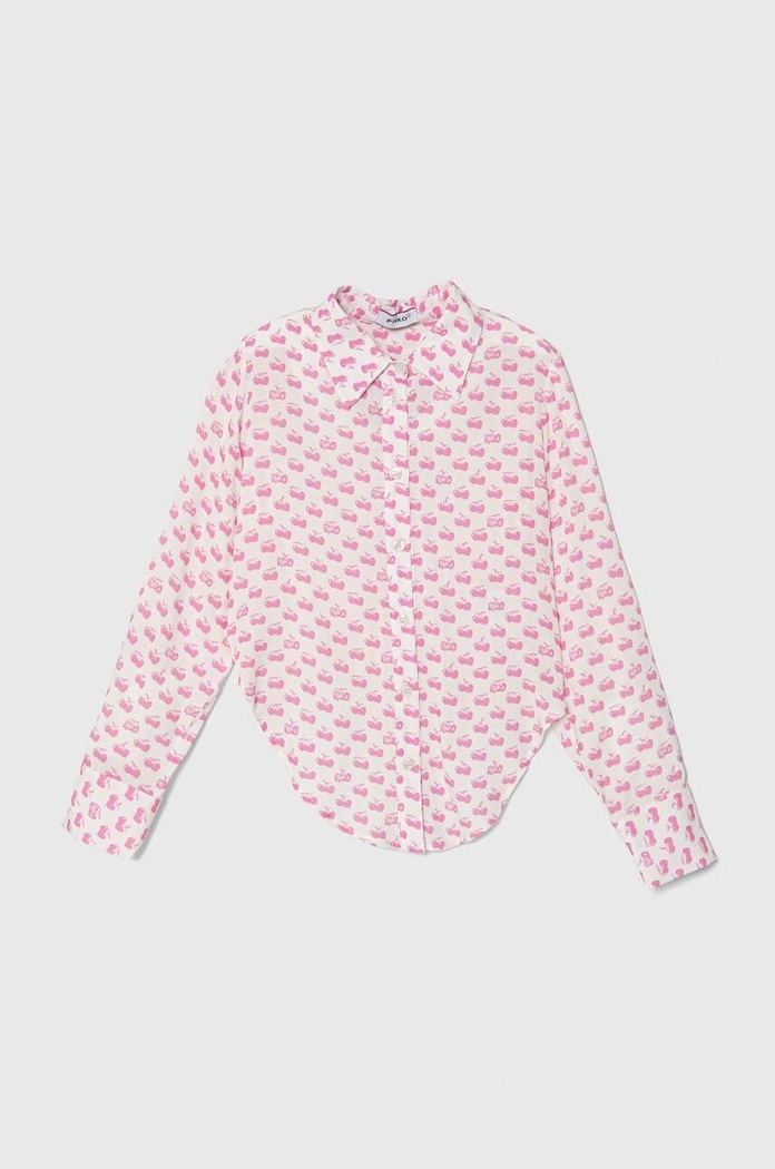 Παιδικό πουκάμισο Pinko Up casual ροζ S4PIJGSI063