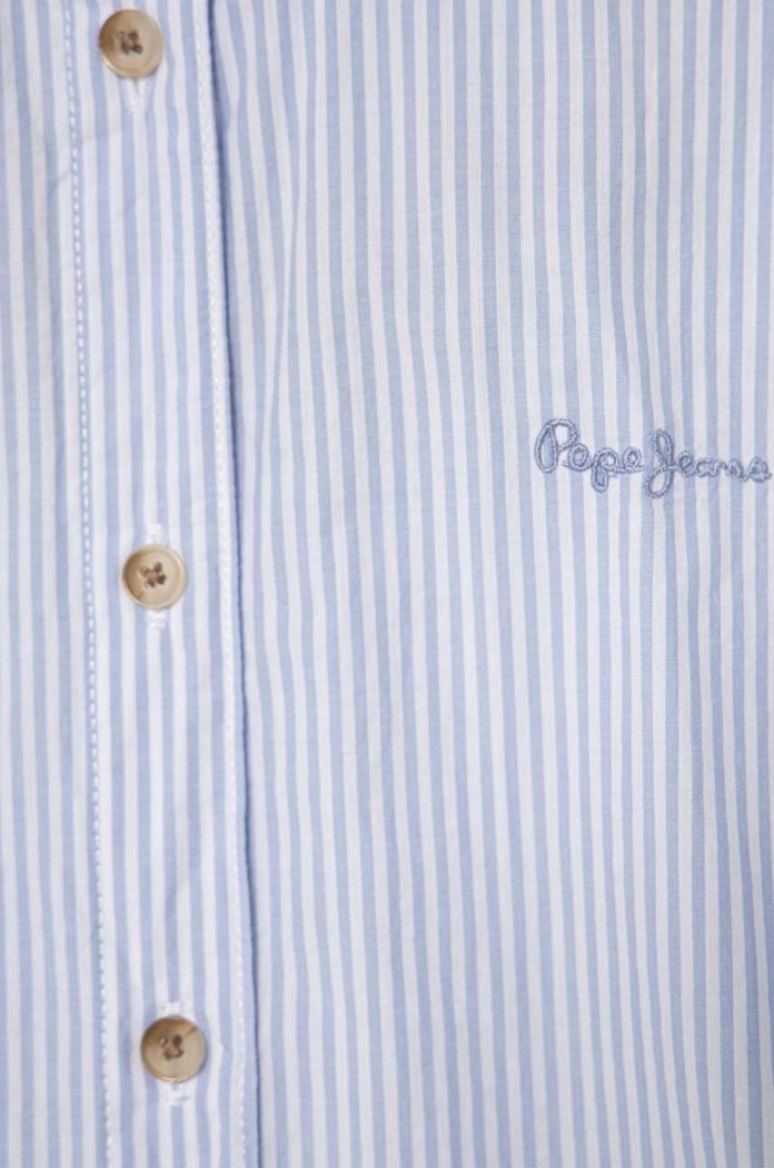 Девочка Детская хлопковая рубашка Pepe Jeans OLYMPIA PG301678 голубой