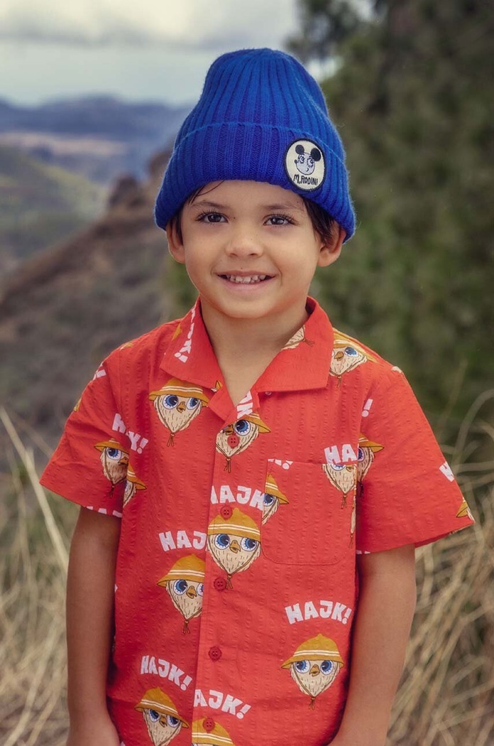 Mini Rodini Cămașă de bumbac pentru copii Hike rosu 2422010142