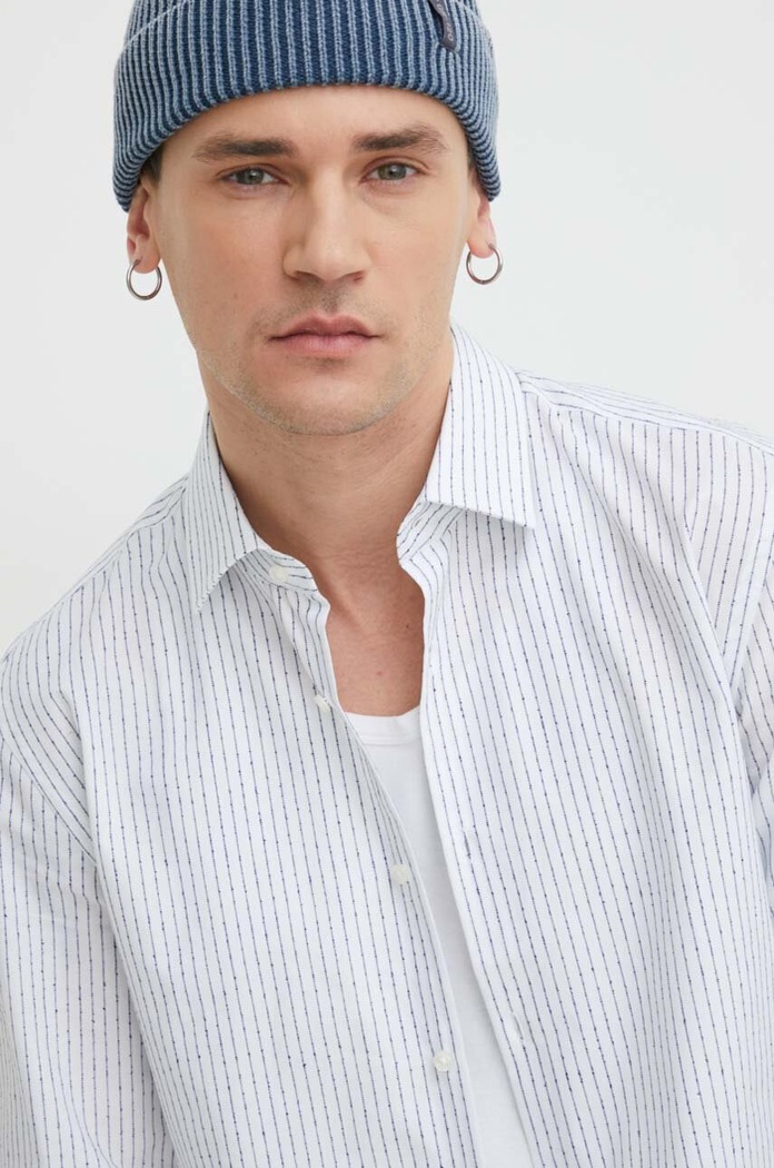 Bavlněná košile HUGO bílá 50508308