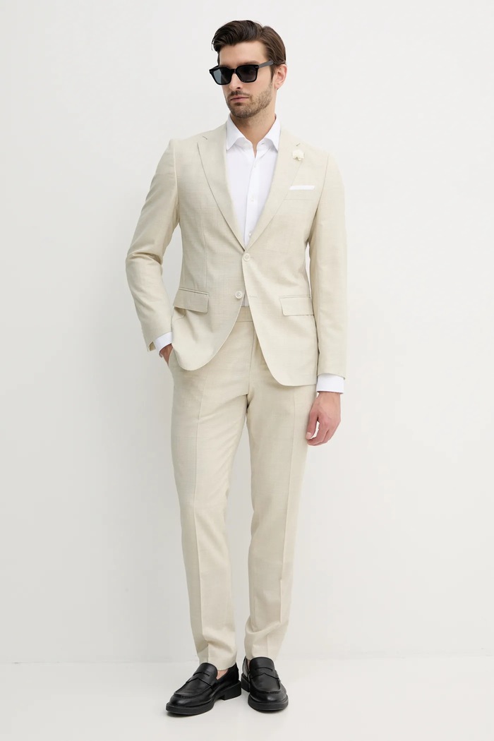 Πουκάμισο BOSS San Jared-C 50490393 λευκό AW25