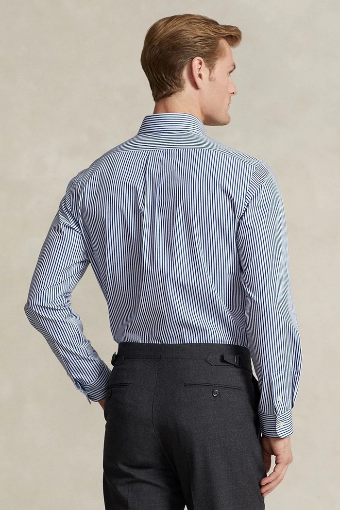 Polo Ralph Lauren koszula męska bawełniana z elastanem 710929344 granatowy AW25