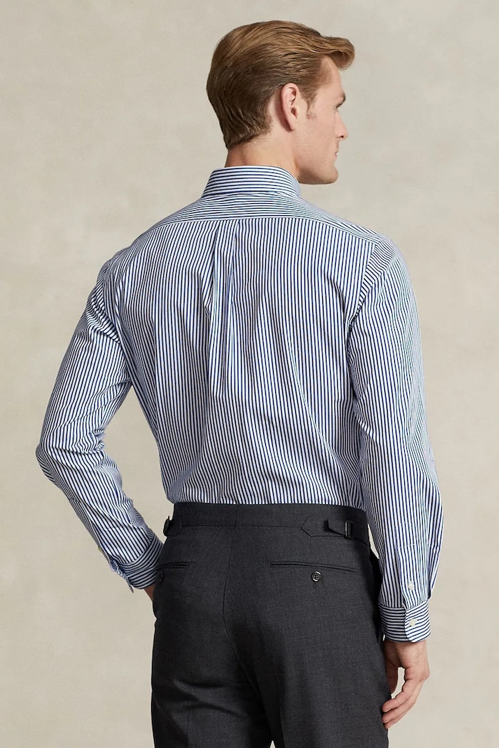 Polo Ralph Lauren koszula męska bawełniana z elastanem 710929344 granatowy AW25