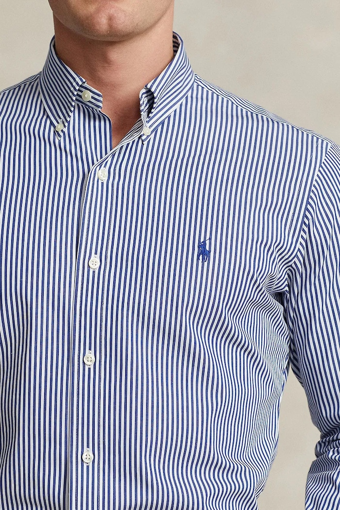 Polo Ralph Lauren koszula męska bawełniana z elastanem granatowy 710929344