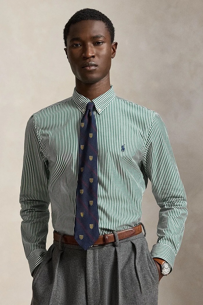 Polo Ralph Lauren Férfi ing pamut elasztánnal zöld 710929344