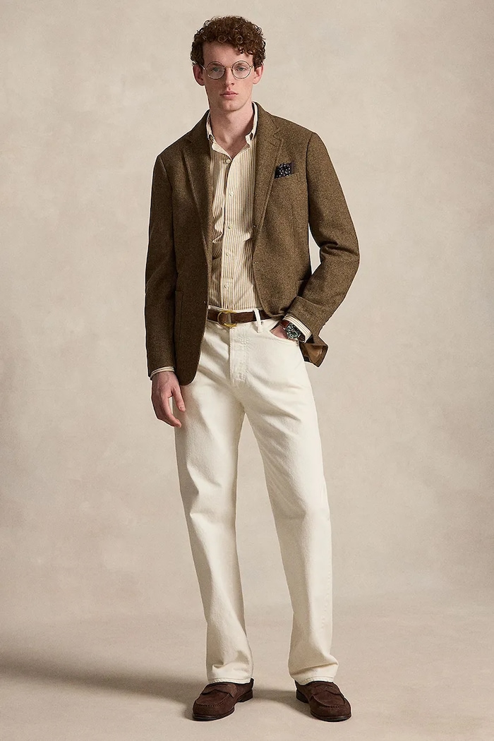 Oblečenie Polo Ralph Lauren košeľa pánska bavlnená s elastanom 710929344 béžová