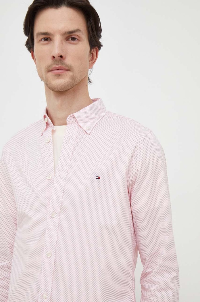 Košile Tommy Hilfiger slim červená MW0MW33762