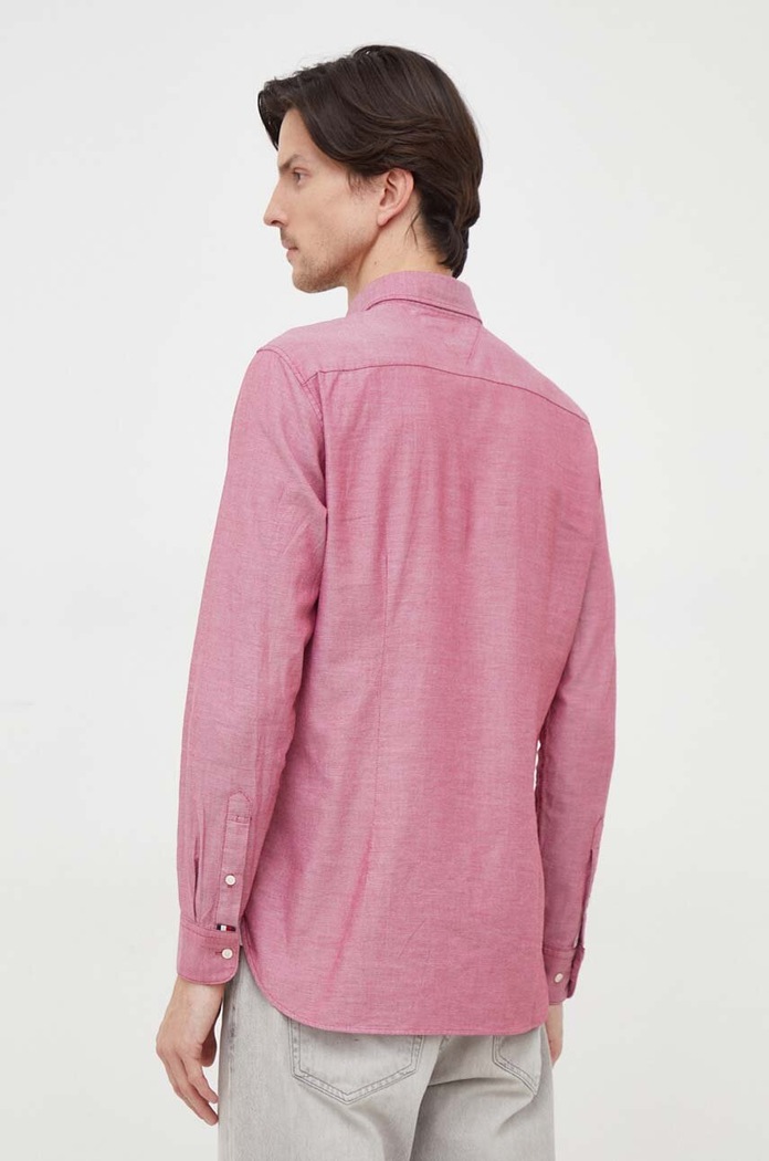 Košile Tommy Hilfiger burgundské MW0MW33782