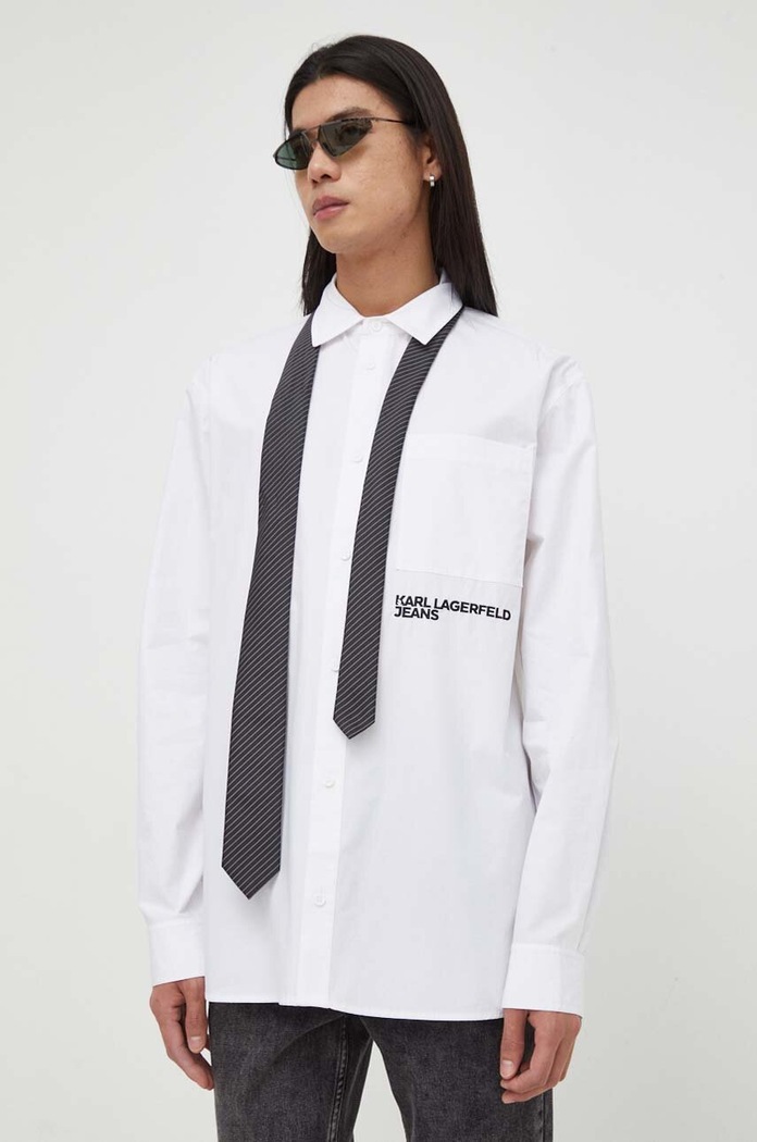 Karl Lagerfeld Jeans pamut ing 240D1601 fehér SS24