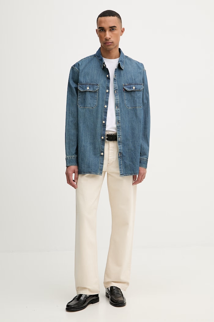 Levi's srajca moška denim JACKSON WORKER 19573 modra AA00