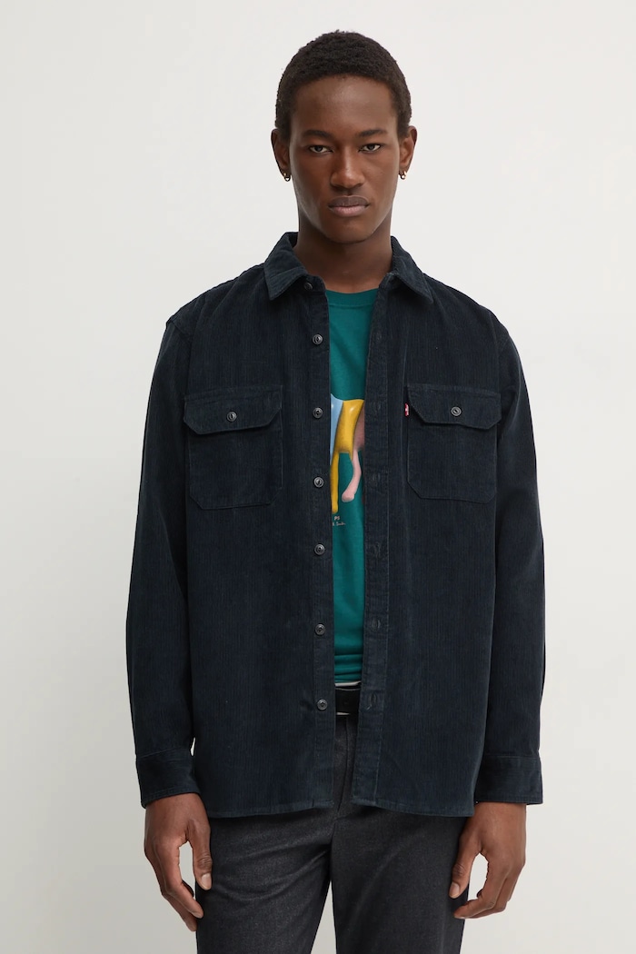 Levi's košile pánská džínová JACKSON WORKER hladký námořnická modř 19573