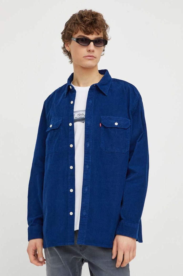 Levi's koszula męska jeansowa JACKSON WORKER wzorzyste granatowy 19573