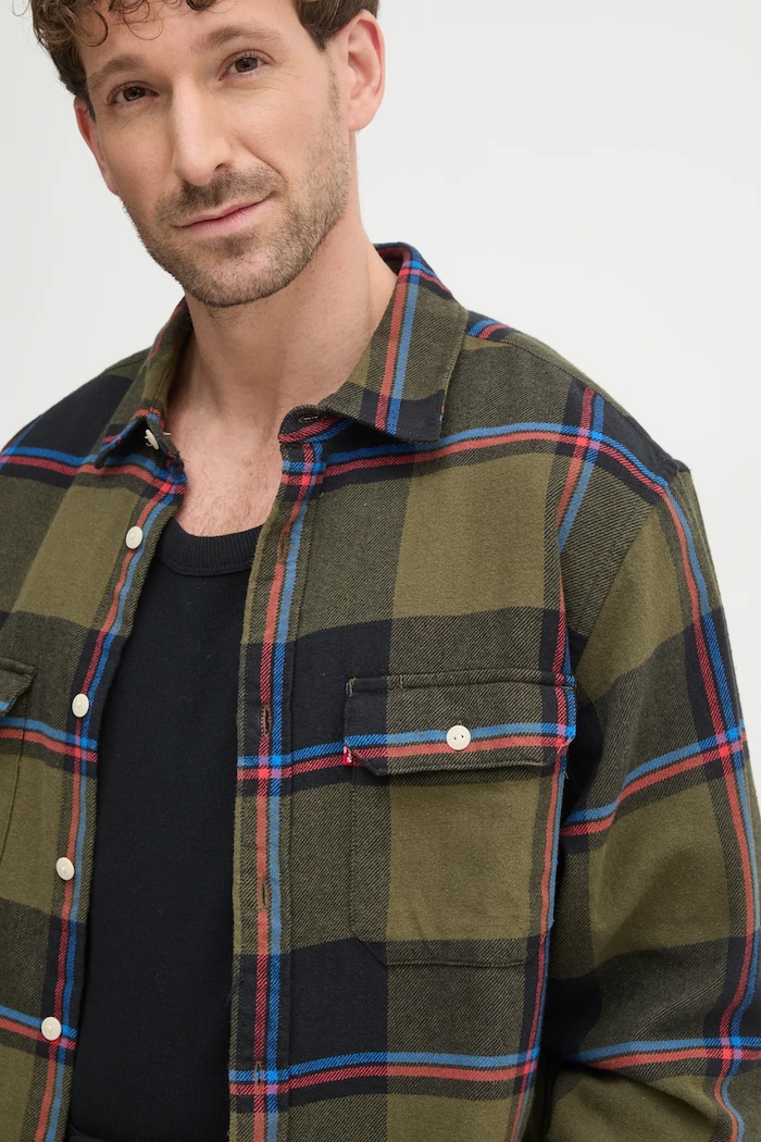 Levi's srajca moška denim JACKSON WORKER zelena 19573