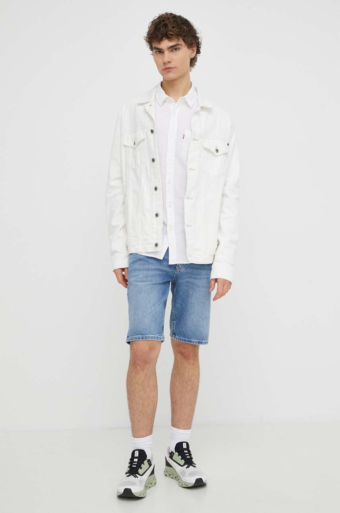 Levi's koszula męska bawełniana SUNSET 1 POCKET 85746 biały SS26