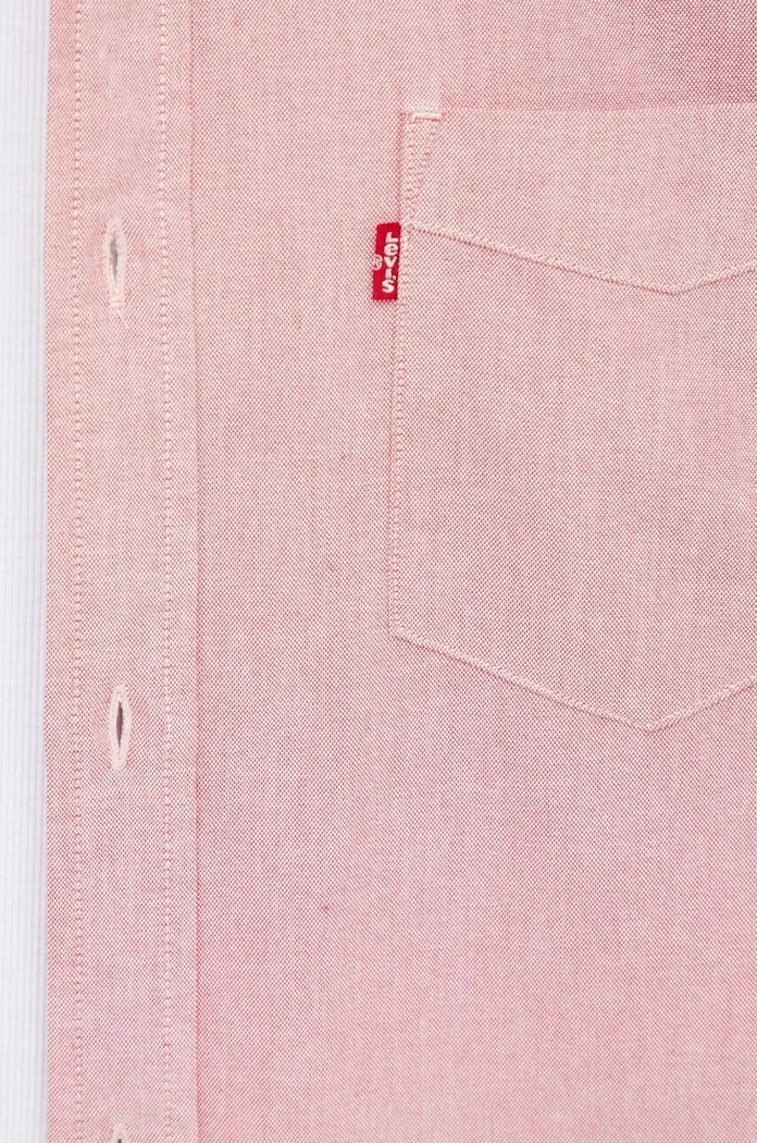 Levi's koszula męska bawełniana SUNSET 1 POCKET 85746 różowy SS26