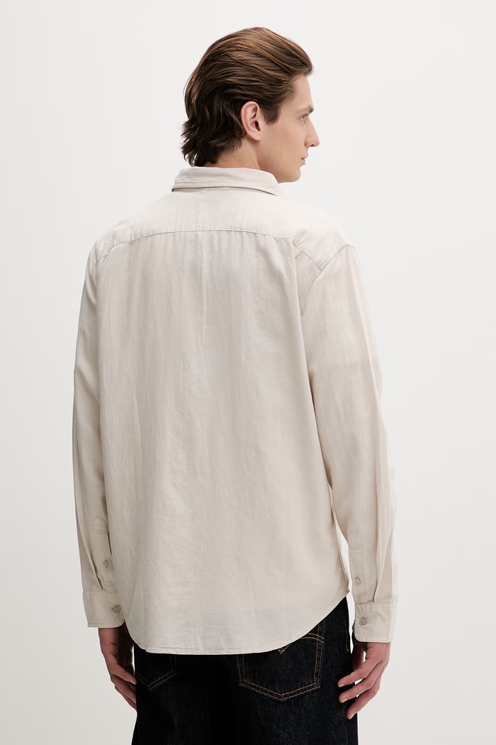 Odzież Levi's koszula męska bawełniana SUNSET 1 POCKET 85746 beżowy