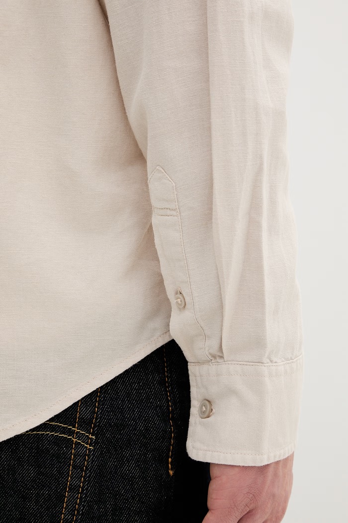 Levi's koszula męska bawełniana SUNSET 1 POCKET 85746 beżowy