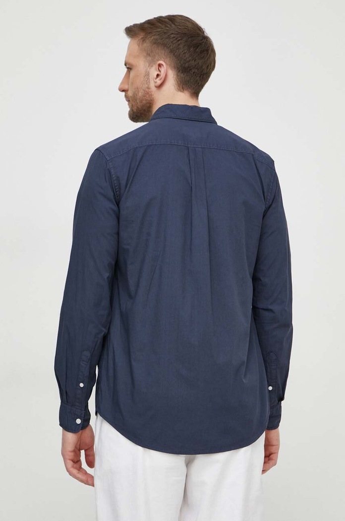 Ρούχα Βαμβακερό πουκάμισο Pepe Jeans Prince PRINCE PM308270 σκούρο μπλε