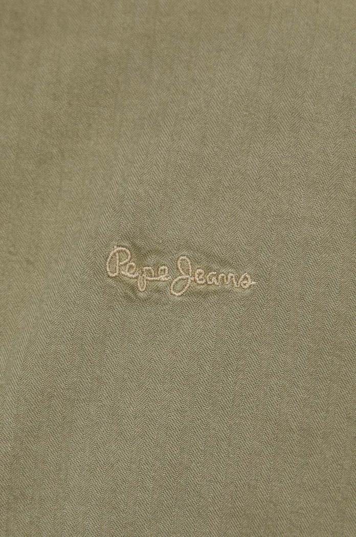 Pepe Jeans camasa din bumbac PM308274 verde SS25