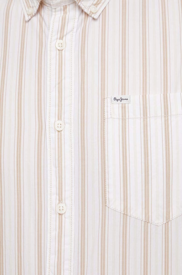 Pepe Jeans Camasa din bumbac PM308280 alb SS24