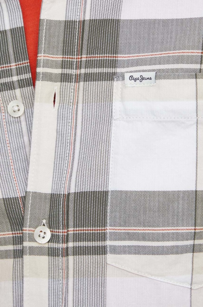 Pepe Jeans koszula bawełniana PERRY PM308281 biały SS24