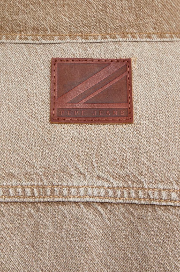 Džínová košile Pepe Jeans ENZO COLOUR PM308285 béžová