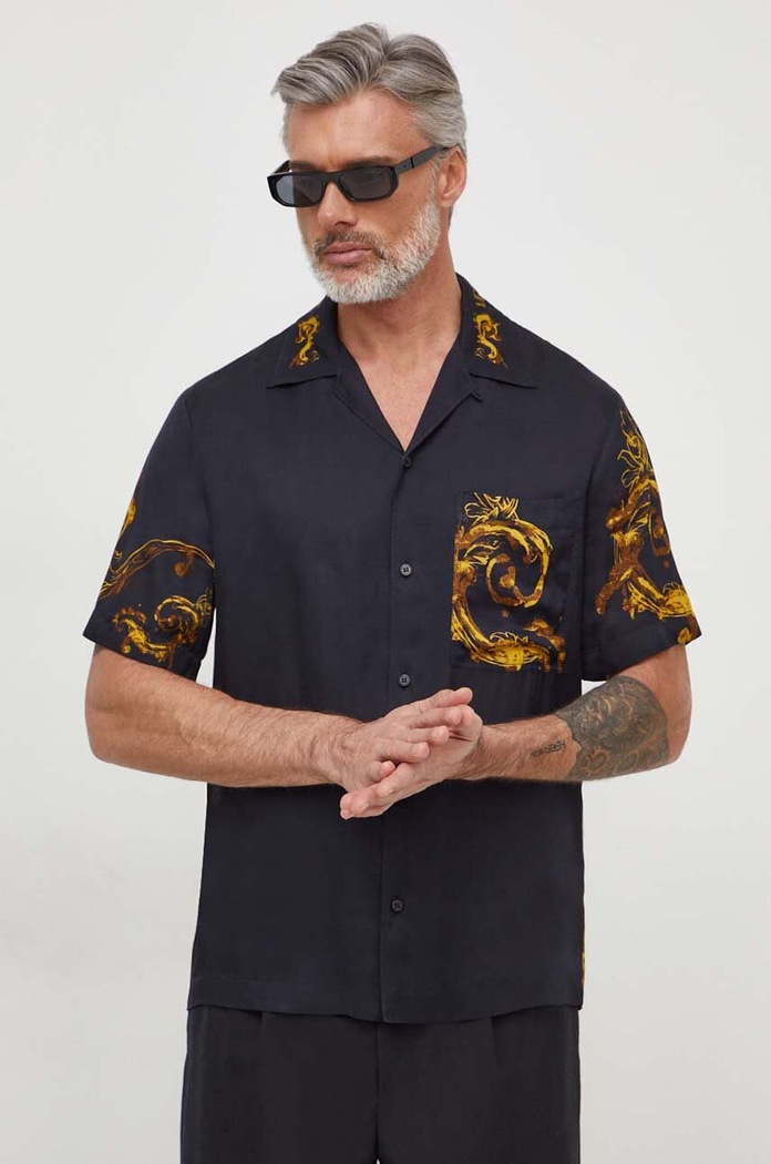 Oblečení Košile Versace Jeans Couture 76GAL2BW černá