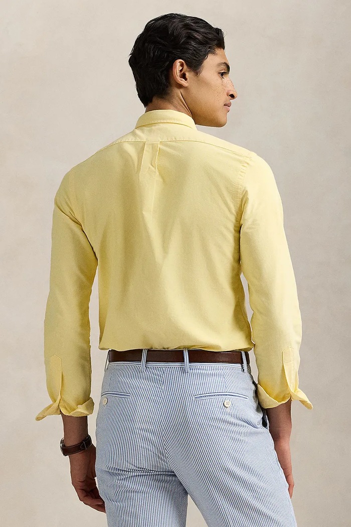 Polo Ralph Lauren srajca moška bombažna 710805562 rumena SS26