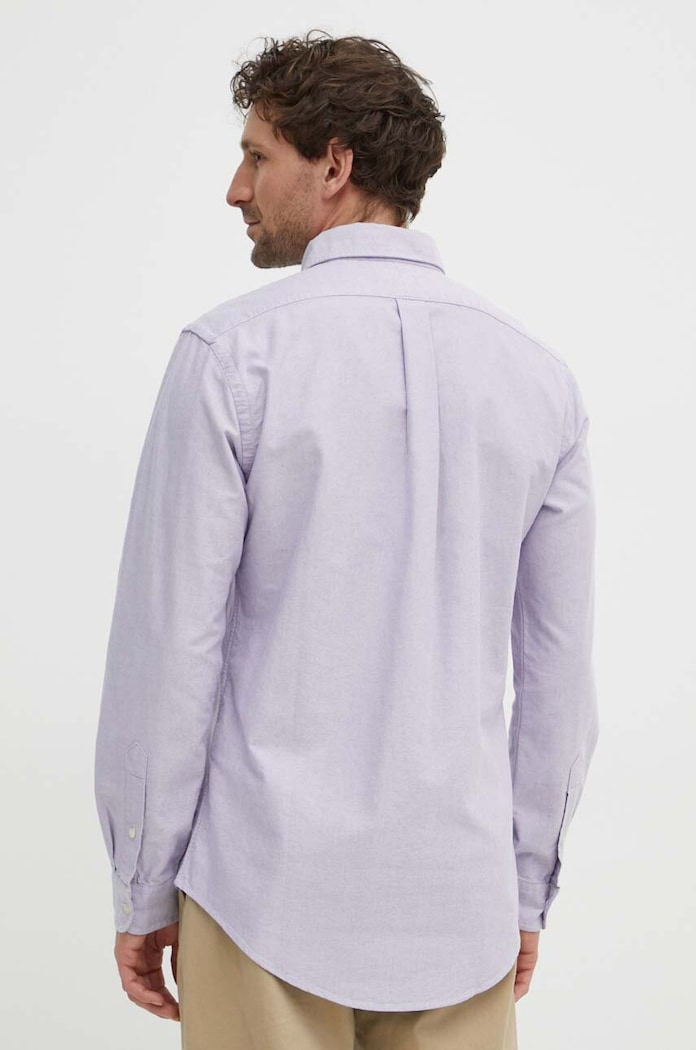 Polo Ralph Lauren cămașă pentru bărbați de bumbac violet 710805562
