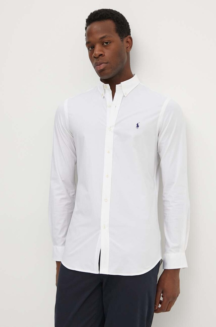 Πουκάμισο Polo Ralph Lauren slim λευκό 710928254