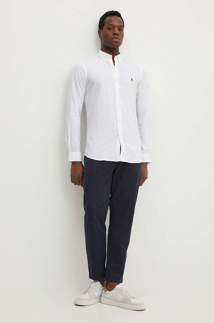 Ρούχα Πουκάμισο Polo Ralph Lauren 710928254 λευκό