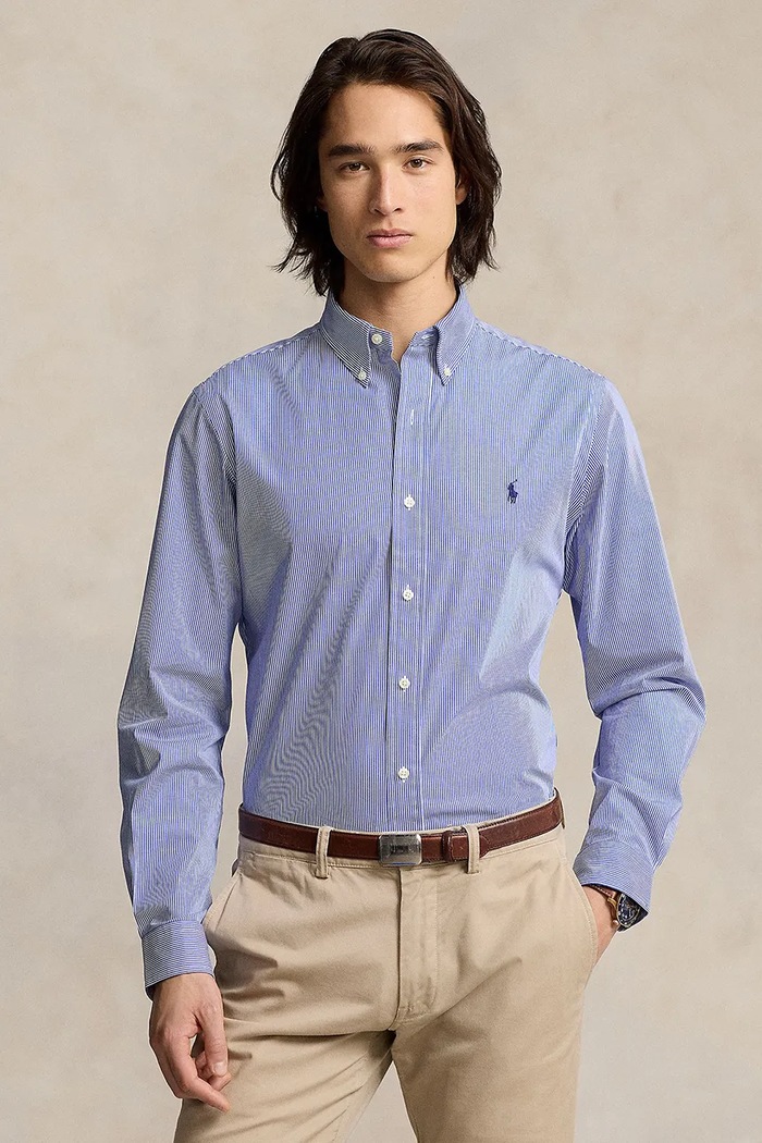 Košeľa Polo Ralph Lauren slim modrá 710928254
