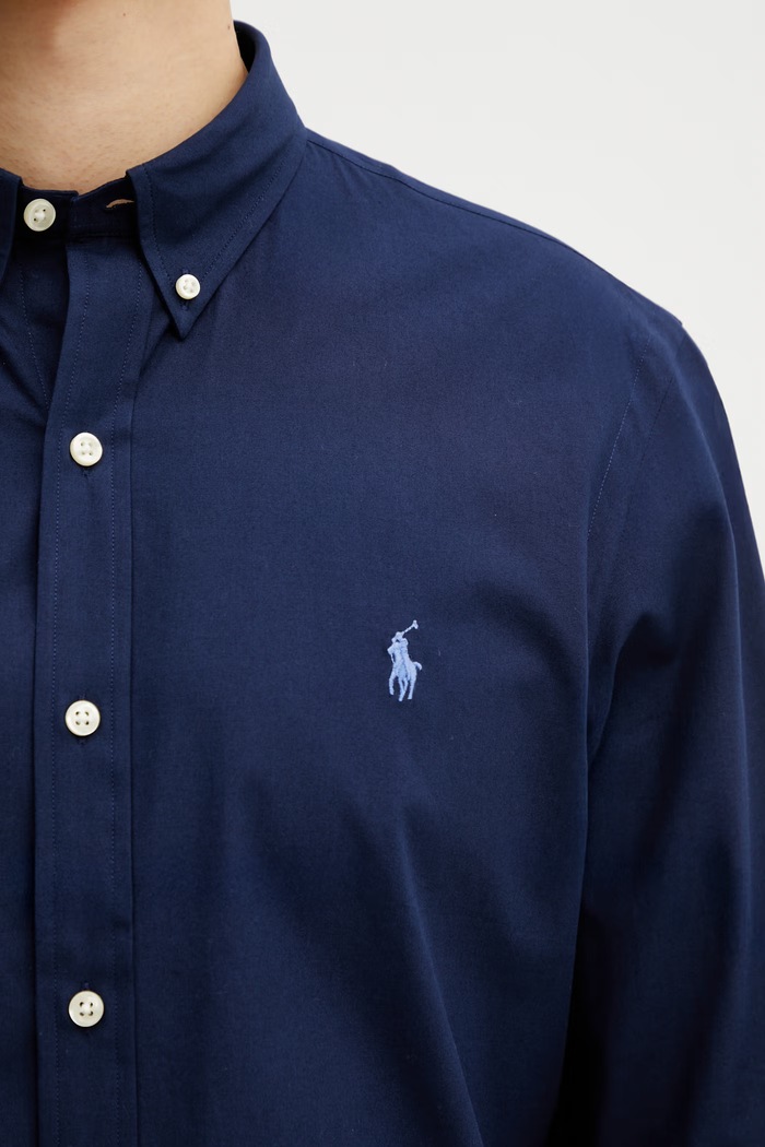 Πουκάμισο Polo Ralph Lauren σκούρο μπλε 710928254