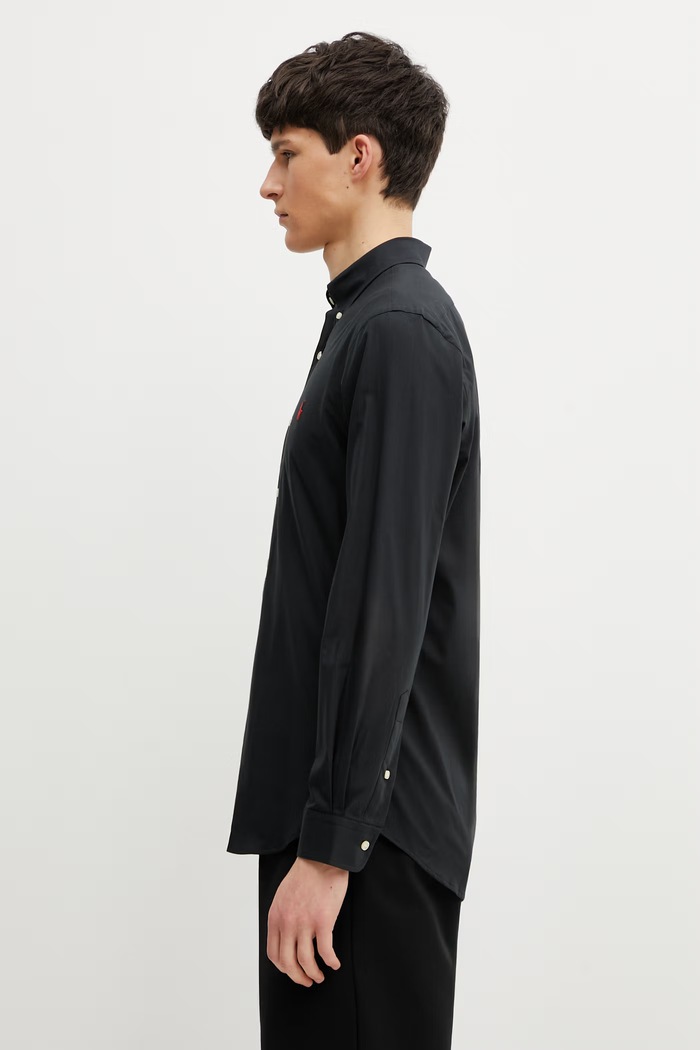 Πουκάμισο Polo Ralph Lauren 710928254 μαύρο AA00