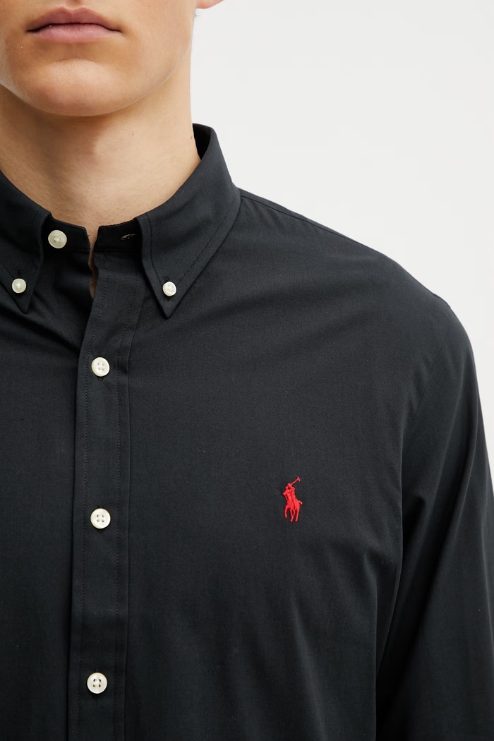 Πουκάμισο Polo Ralph Lauren μαύρο 710928254