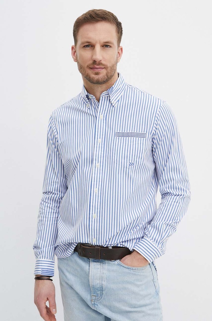 Polo Ralph Lauren cămașă din bumbac lung albastru 710933748
